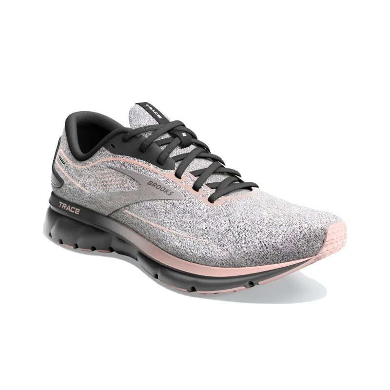 Brooks Trace 2 Cushioning Wear-Resistant Low-Top Running Shoes Women's Gray Pink-2
