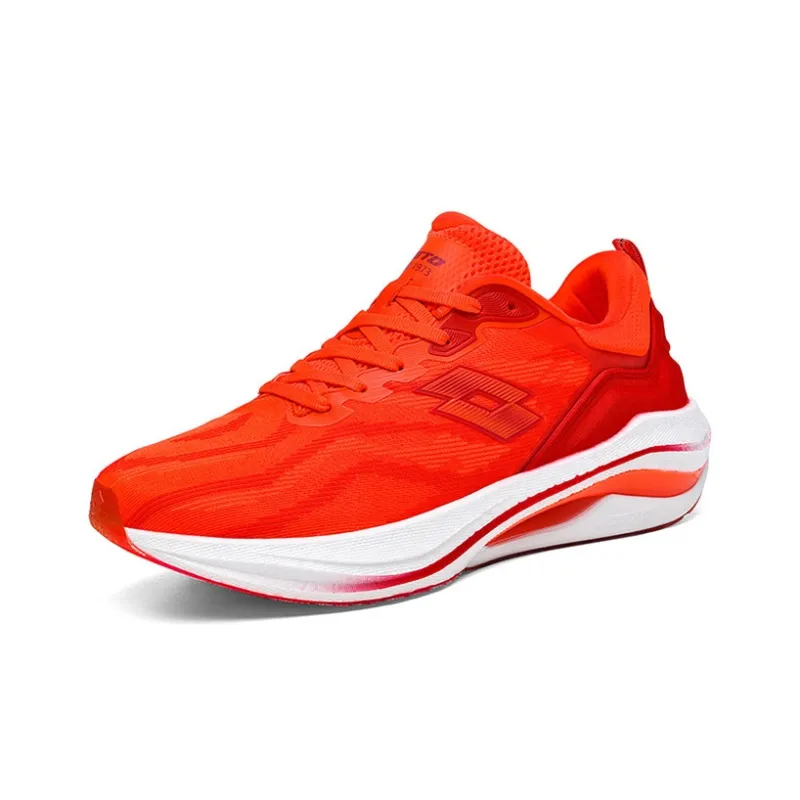 LOTTO Running Shoes Men Low Top Black/White/Neon Green/Orange Red/Red-17