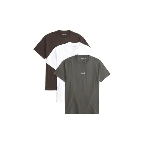 Abercrombie＆Fitch T-Shirts Unisex 3-Piece Set - Brown+Olive Green+White