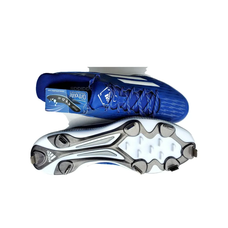 Adidas PowerAlley Low Metal Baseball Cleats 'Blue'-3