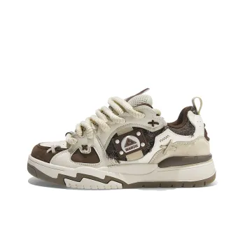 Masongarments Wear resistant And Lightweight Low Top Skateboard Shoes Unisex Misty Brown White Box Limited Edition