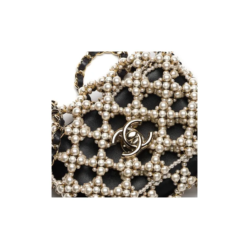 CHANEL 22K Autumn And Winter Lambskin Evening Bag, Shoulder Bag, Crossbody Bag Mini Women's Black-3
