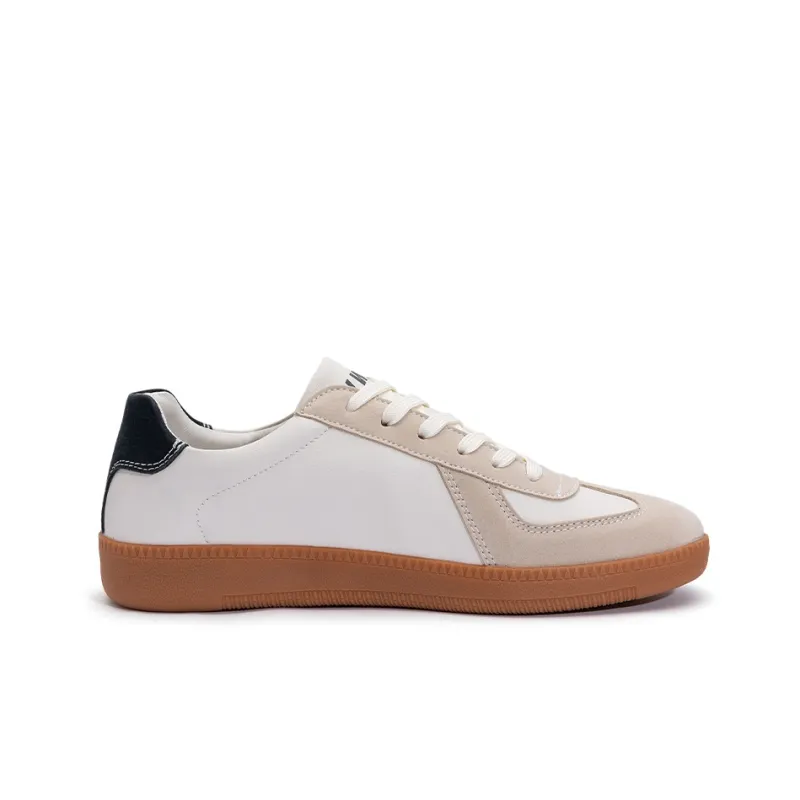 JWVR German Army Trainers Skateboard Shoes Unisex Beige Blue-1