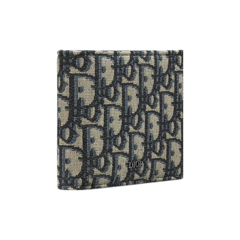 DIOR Canvas Canvas Bag Wallets Men's Beige & Black-1