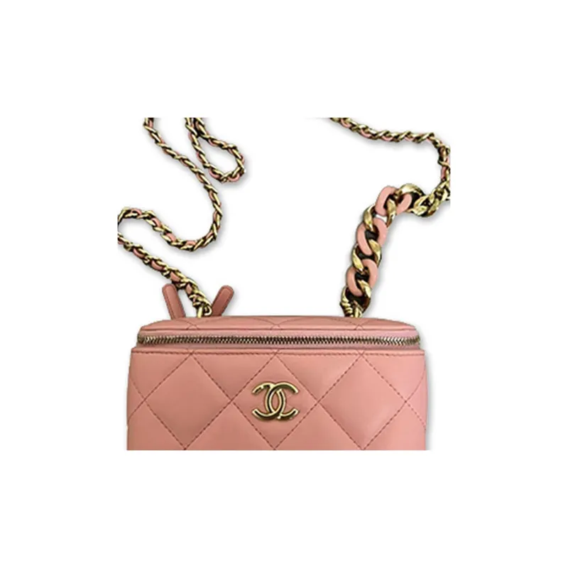 CHANEL 22c Early Spring Sheepskin Crossbody Bags Women's Pink-1