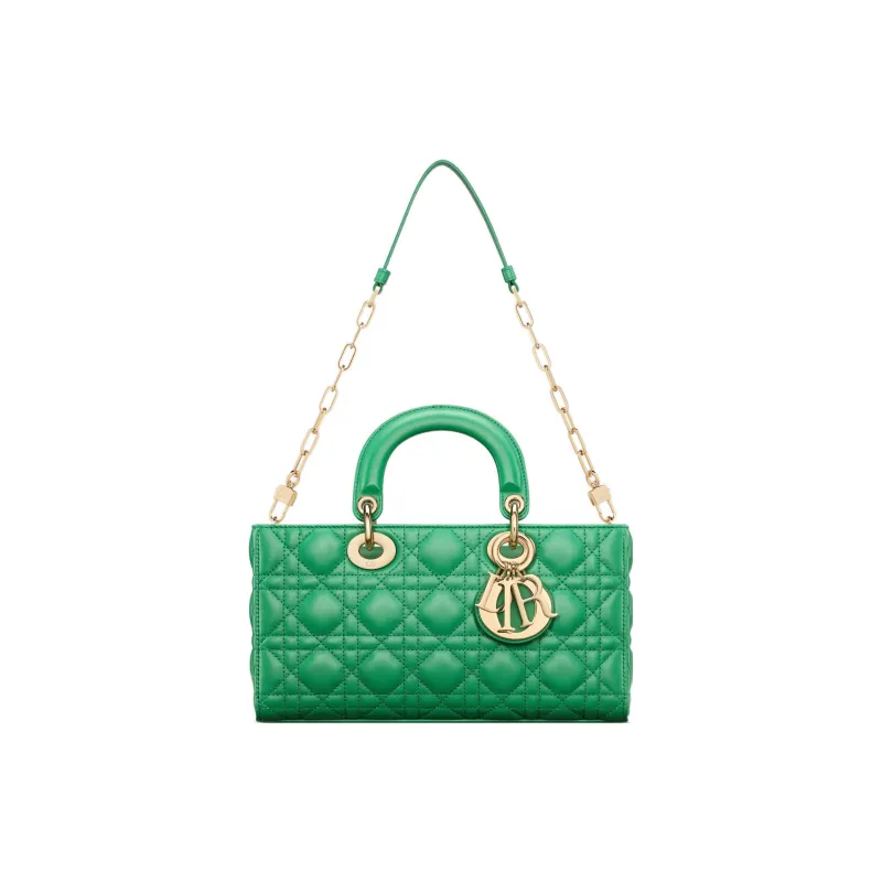 DIOR Lady D-JOY Lambskin Crossbody Handbags Medium Size Women's Moss Green-1
