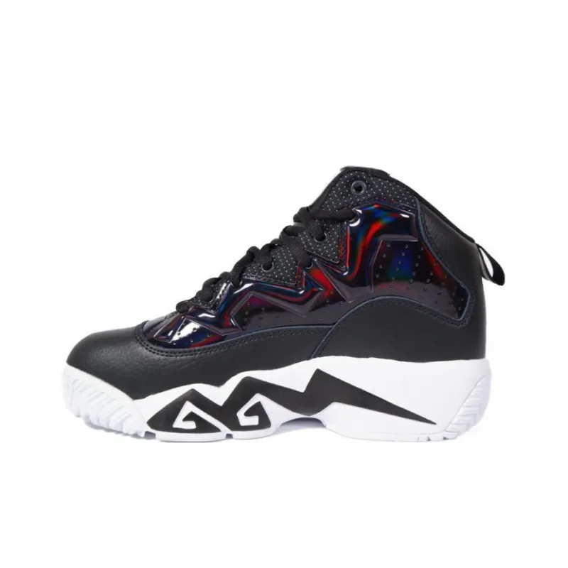 FILA MB NIGHT WALK Wear-resistant And Lightweight Mid-Top Basketball Shoes Men's Black-0