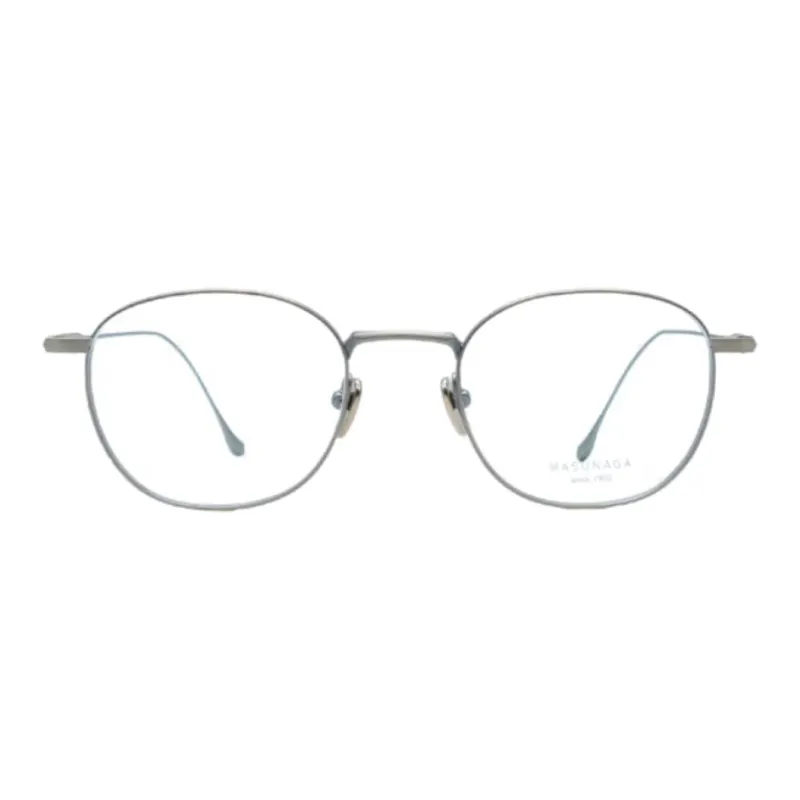MASUNAGA Titanium Irregular Shape Eyeglass Frames Unisex Gothic Black-6