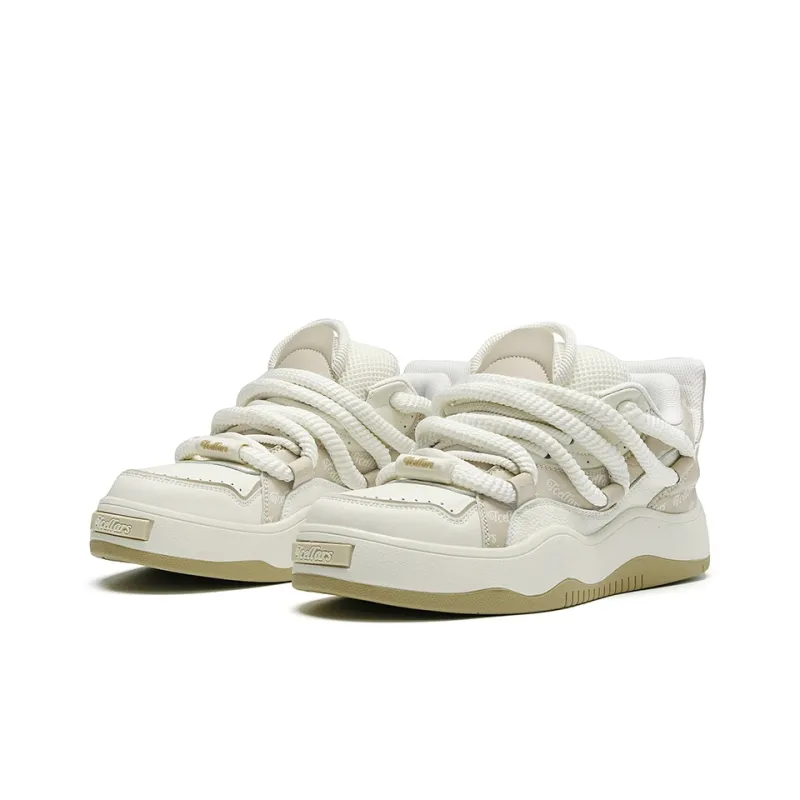 TCELLARS Mid Top Skateboard Shoes Unisex Khaki White Box Limited Edition-3
