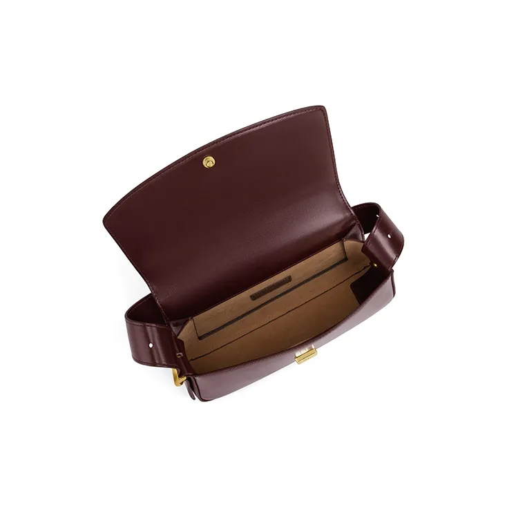 MAKEUP KITTEN Cow Leather Baguette Bag Shoulder Bag Regular Women's Burgundy-6
