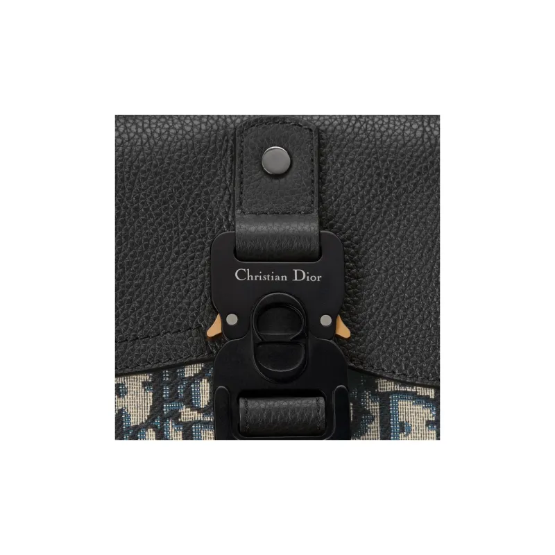 DIOR Gallop Oblique Jacquard With Grain Cow Leather Sling Bag, Crossbody Bag, Shoulder Bag Mini Men's Black-5