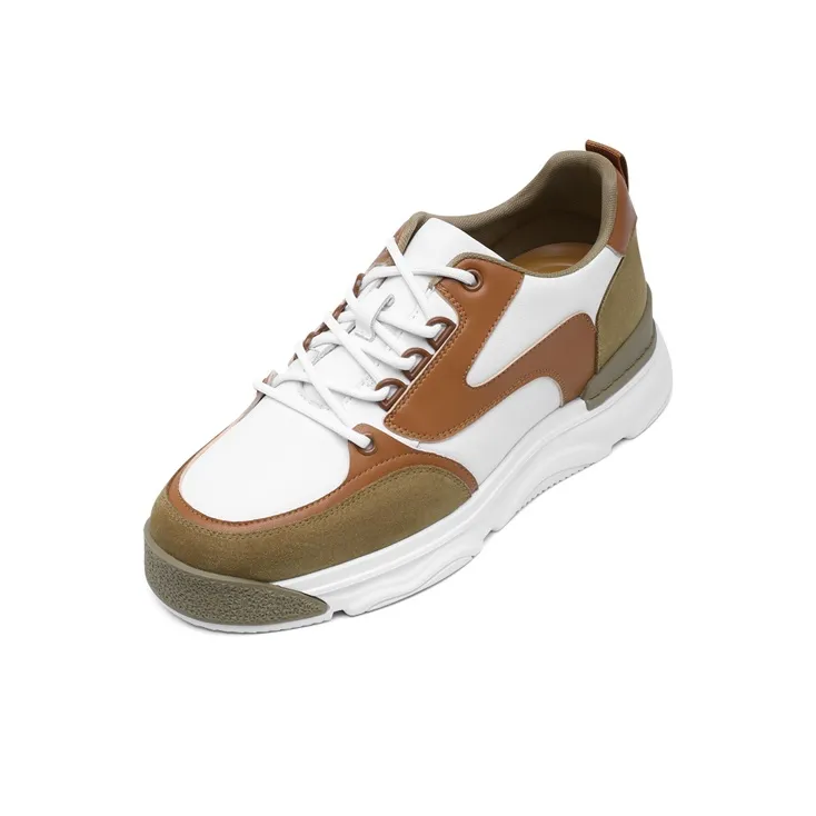 He Jinchang Low Top Casual Shoes Men's Yellow-2