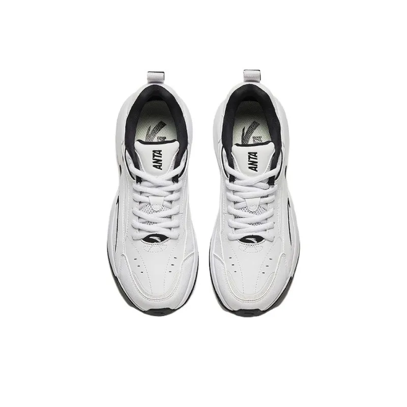 Anta ACE ACE Cushioning Low Top Chunky Sneakers Women's White Black-2