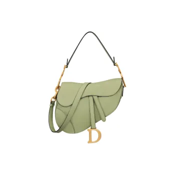 DIOR Saddle Grained Calfskin Saddle Bag Shoulder Bag Crossbody Bag Handbag Regular Women's Green