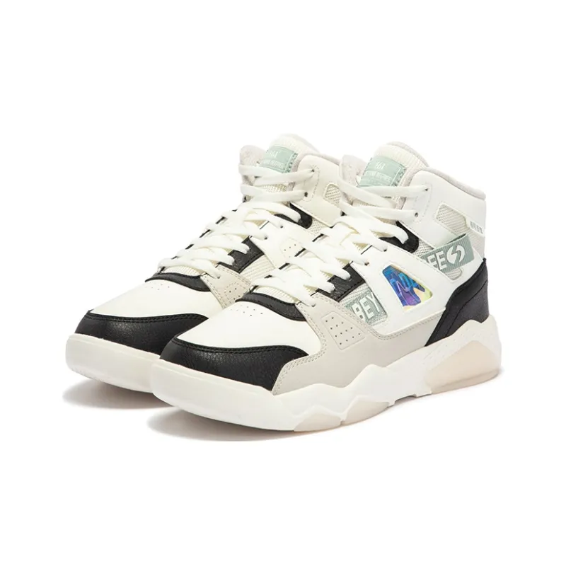 361° Thermal High Top Skateboard Shoes Women's Feather White/Obsidian Black-2