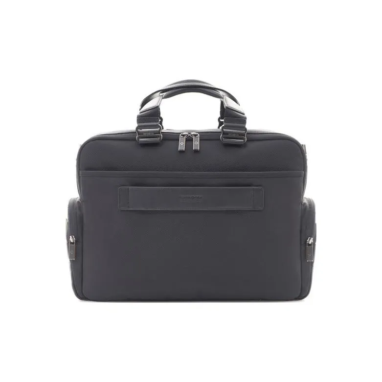 SAMSONITE Nylon And Leather Laptop Bag Handbag Medium Size Men's Black-4