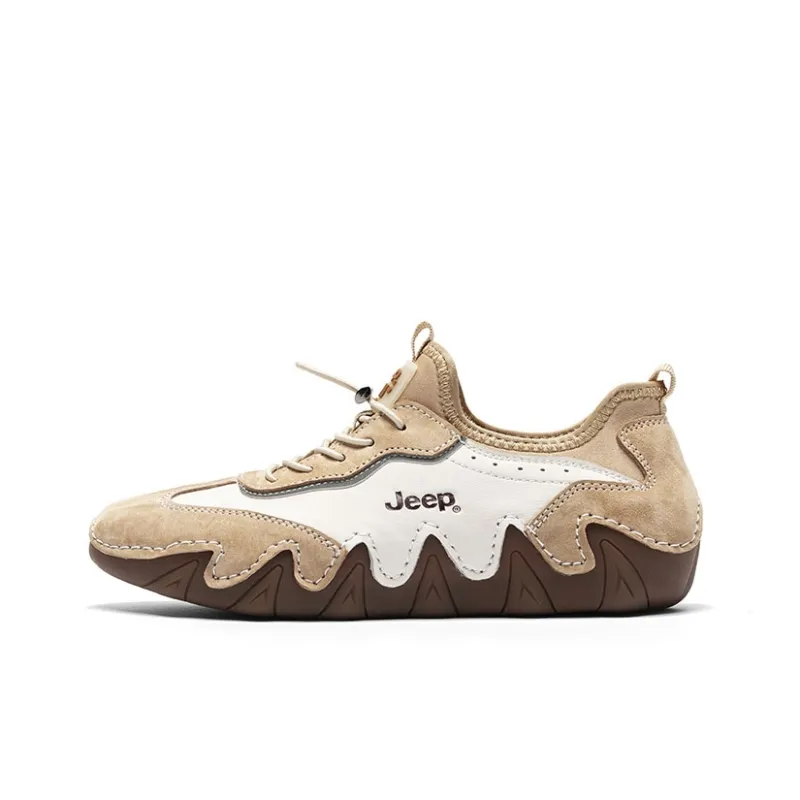 Jeep Low Top Outdoor Shoes Women's White Sand-0