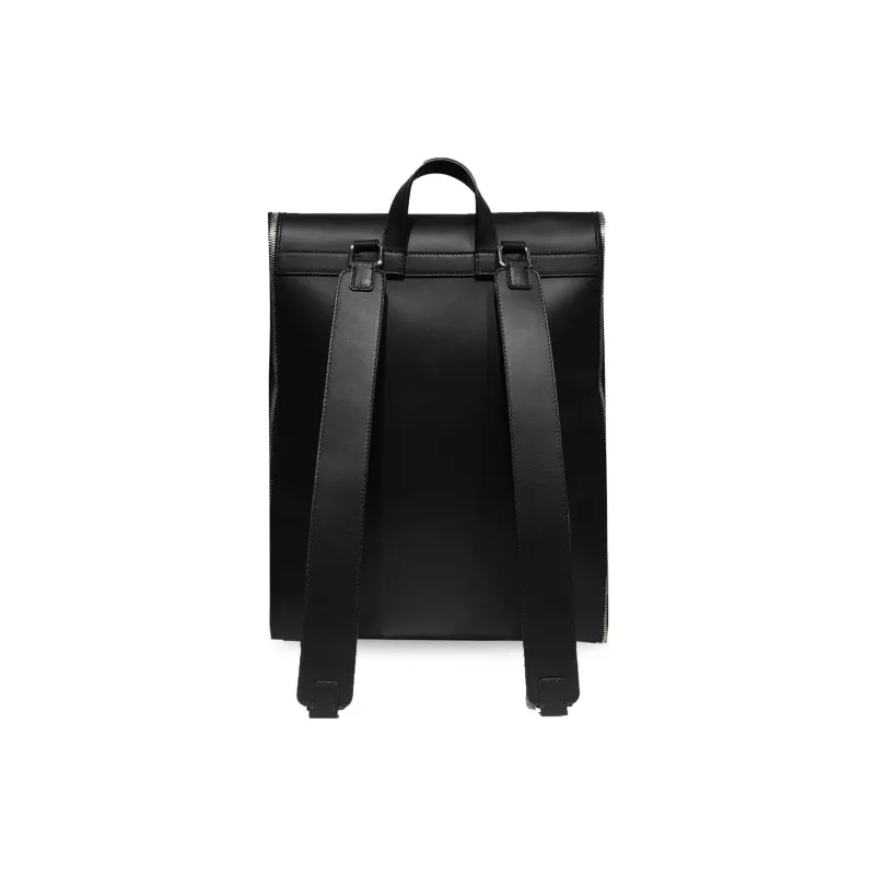 BONASTRE Cow Leather Backpack Unisex Black-2