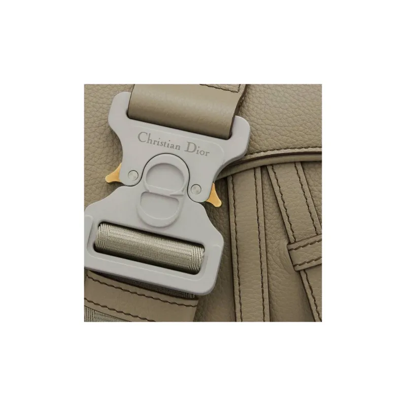 DIOR Grained Calfskin Saddle Bag Shoulder Bag Crossbody Bag Regular Men's Brown-4