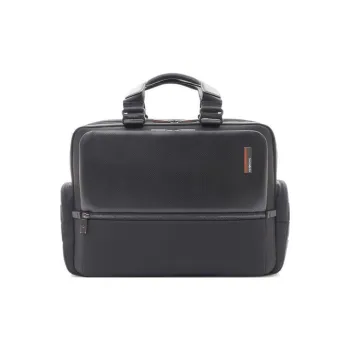 SAMSONITE Nylon And Leather Laptop Bag Handbag Medium Size Men's Black