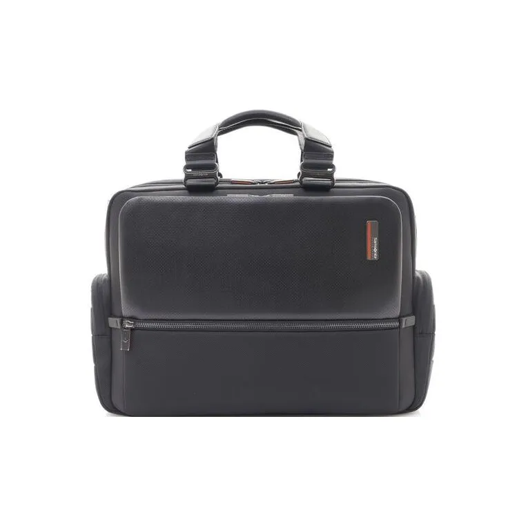 SAMSONITE Nylon And Leather Laptop Bag Handbag Medium Size Men's Black-0