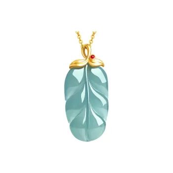 With The Heart Of The Jade Glutinous Jade Jadeite Necklaces Women's