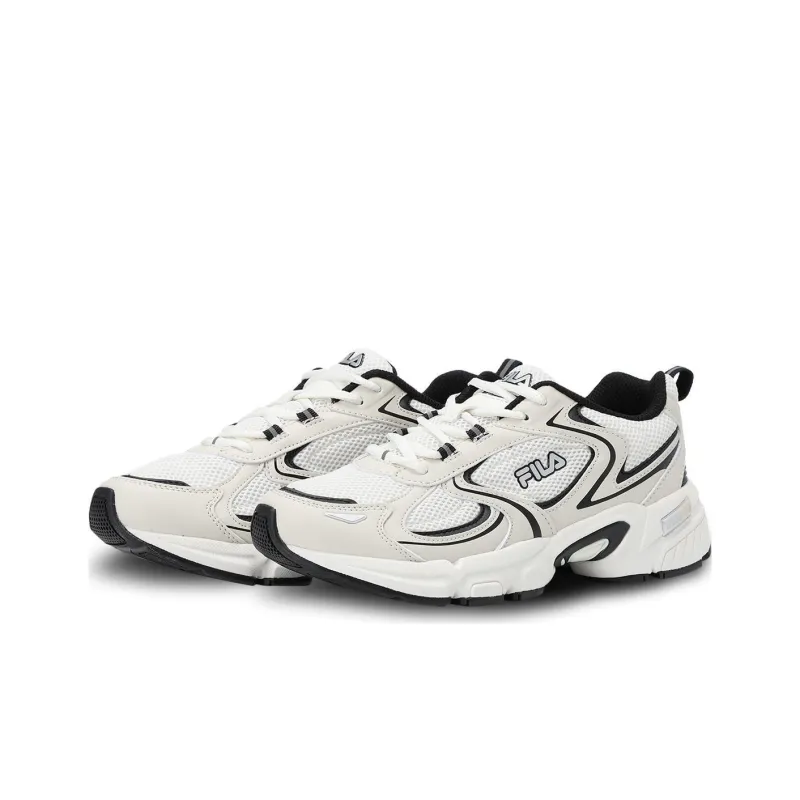 FILA Light Ranger Cushioning, Wear Resistant Low Top Running Shoes Unisex White-2