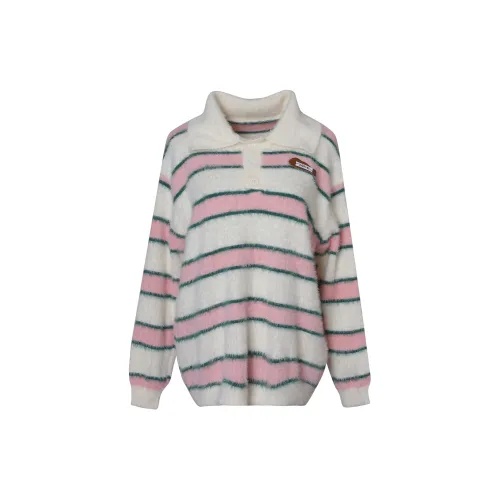 AURORA MUSE Knitwear Women's Pink/White Stripe