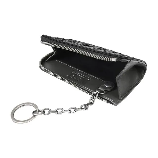 DIESEL Leather Coin Purses Wallets Men's Black-3