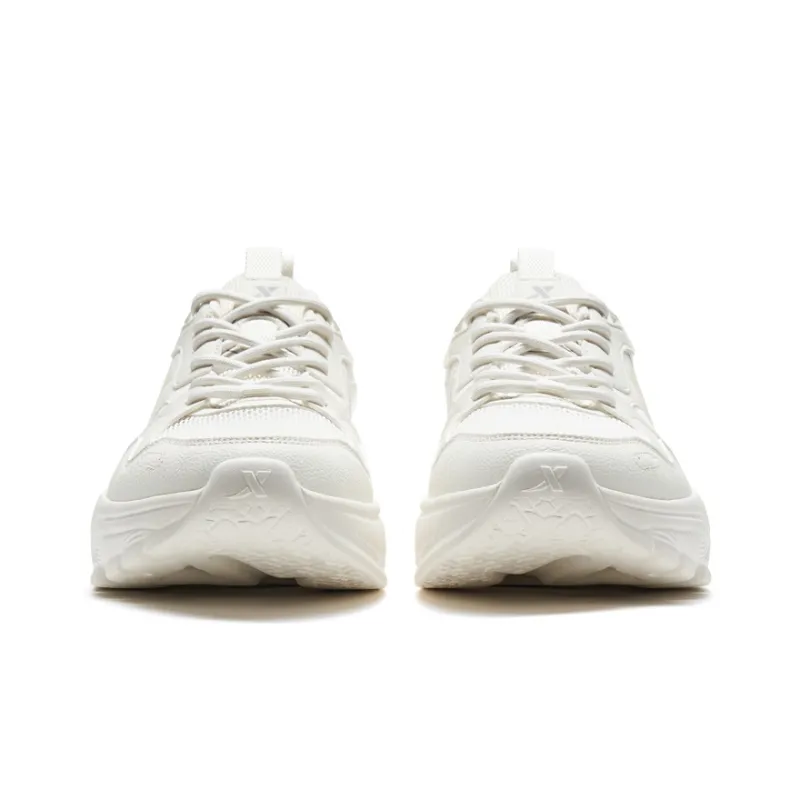 XTEP Wear-Resistant Low-Top Casual Shoes Men's White-3