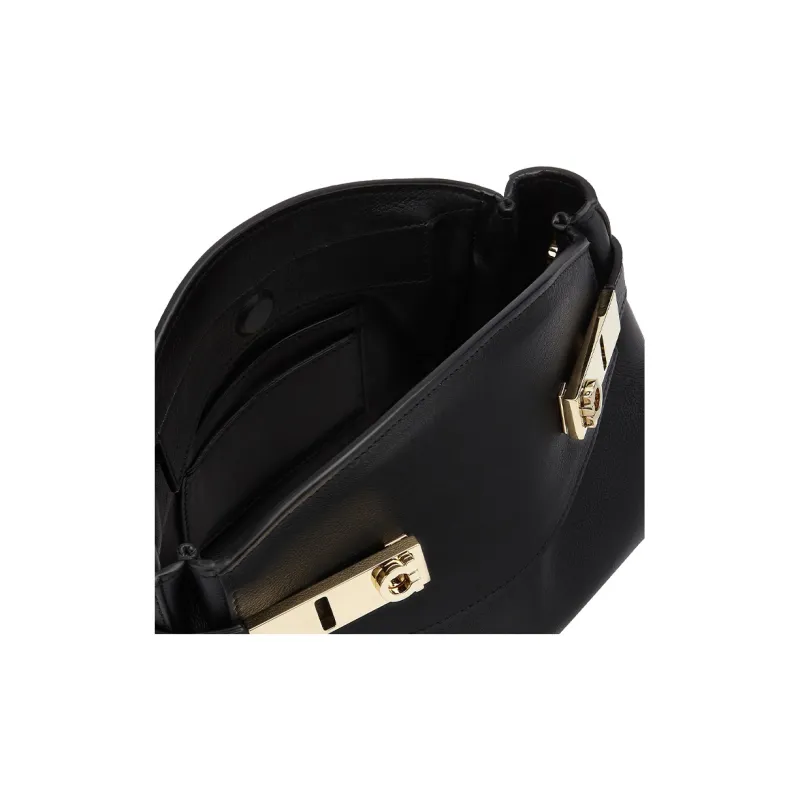 FERRAGAMO Calfskin Evening Bag, Shoulder Bag, Crossbody Bag Trumpets Women's Black-4