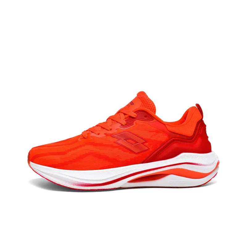 LOTTO Running Shoes Men Low Top Black/White/Neon Green/Orange Red/Red-15