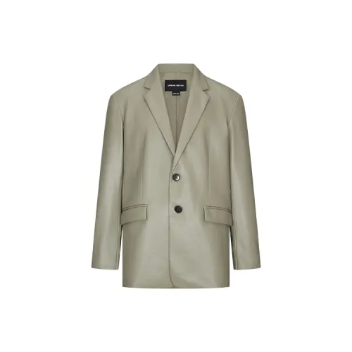 URBAN REVIVO Business Suits Men Light Green