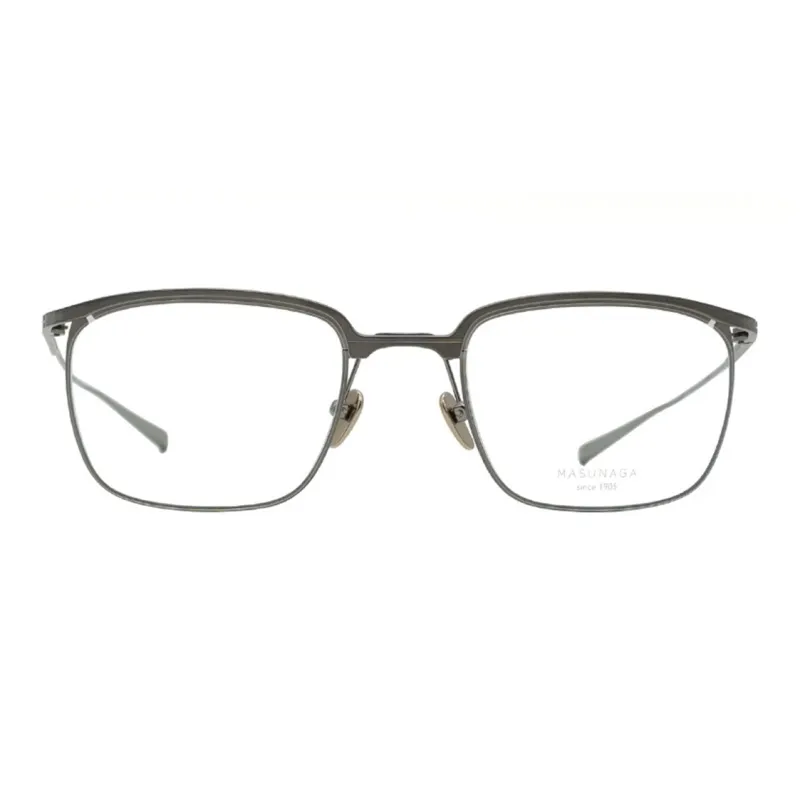 MASUNAGA Titanium Rectangular Eyeglass Frames Unisex Multicolor-1