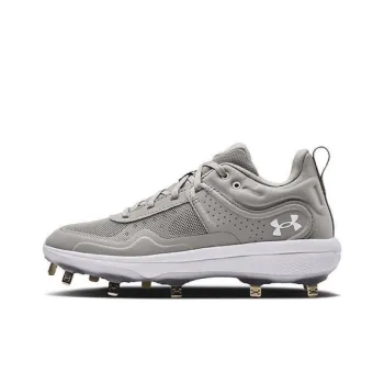 Under Armour Cushioning, Wear Resistant Low Top Running Shoes Unisex Gray White