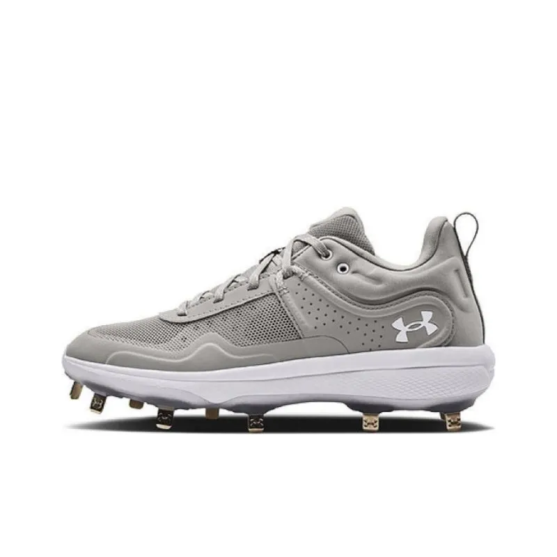 Under Armour Cushioning, Wear Resistant Low Top Running Shoes Unisex Gray White-0