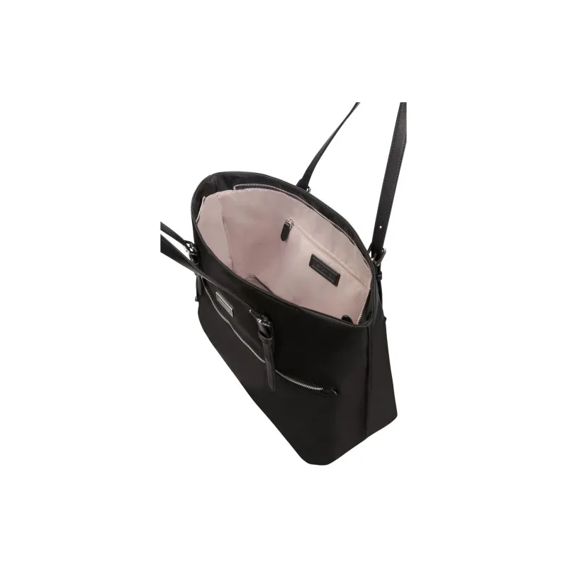 SAMSONITE Nylon Tote Bag Shopping Bag One Shoulder Handbag Medium Size Women's Black-6