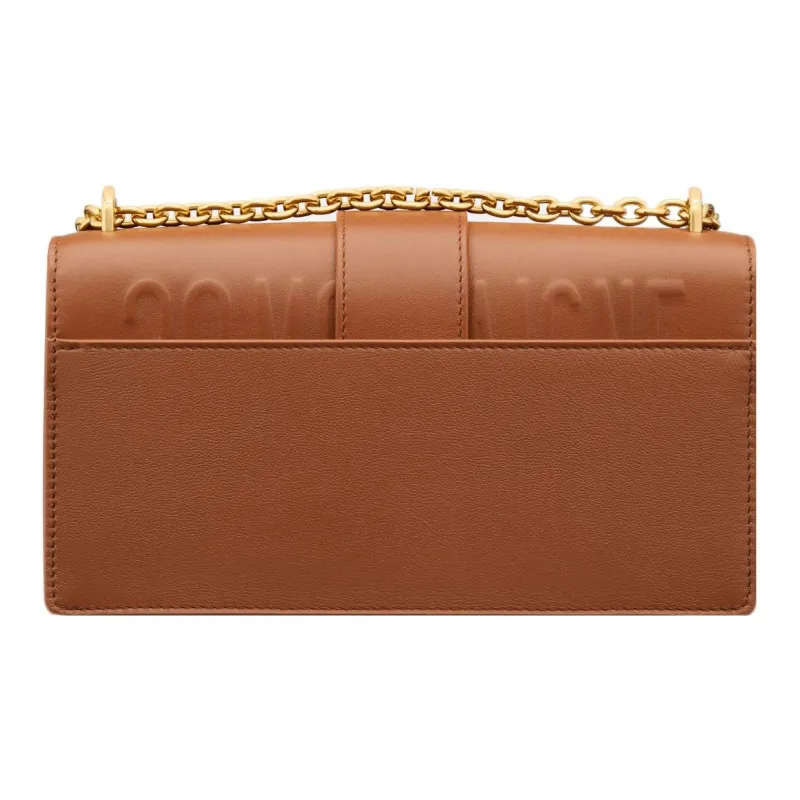 DIOR 30 Montaigne Cow Leather Shoulder Bag Crossbody Bag Women's Gold Brown-3