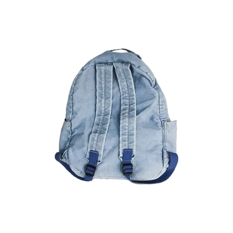 UNITE STAR Denim Backpack Medium Size Women's Dark Blue/Light Blue-1