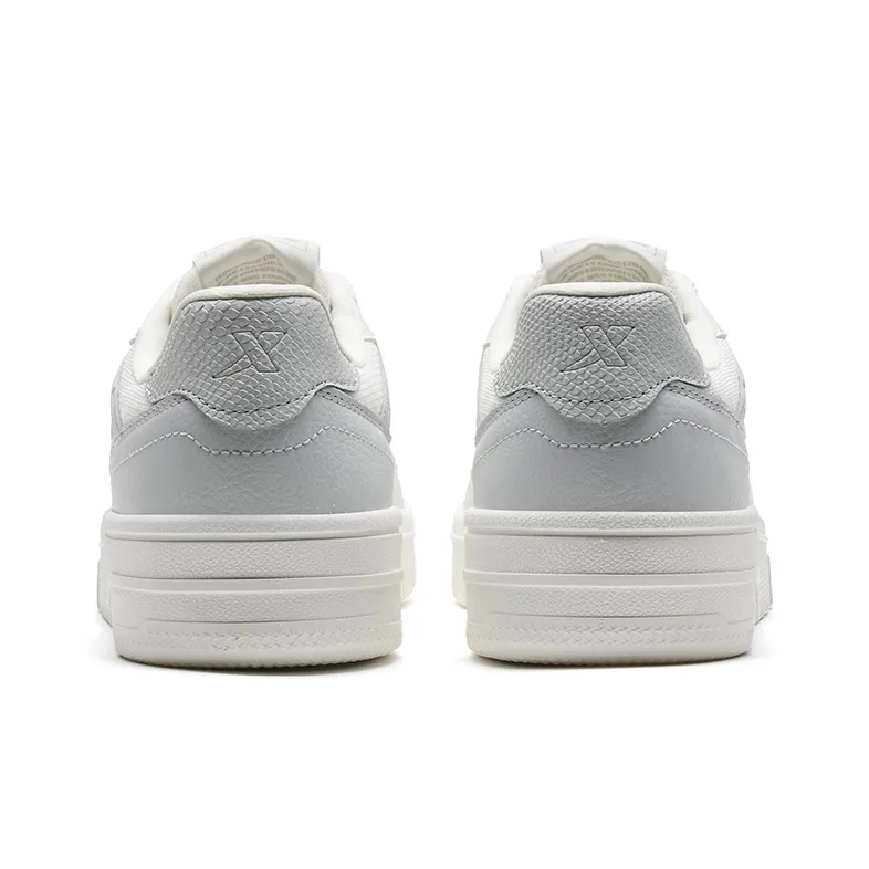 XTEP Low-Top Skateboard Shoes Men's Sail White/Moonstone Gray-4