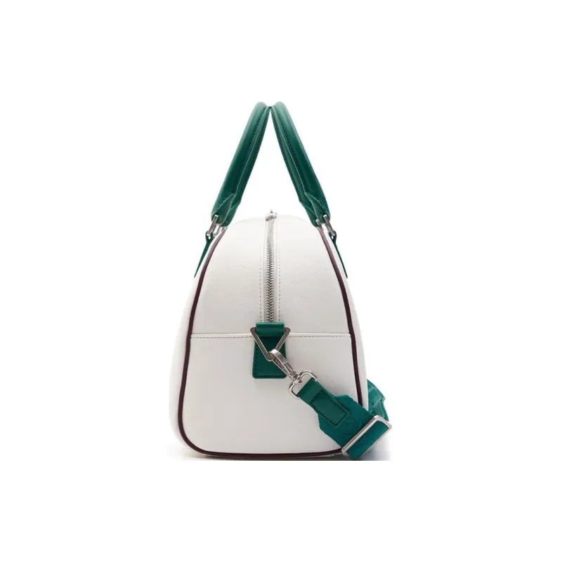 MLB Boston Red Sox Artificial Leather Bowling Bag, Crossbody, One Shoulder, Handbag Tubas Unisex Cream-1