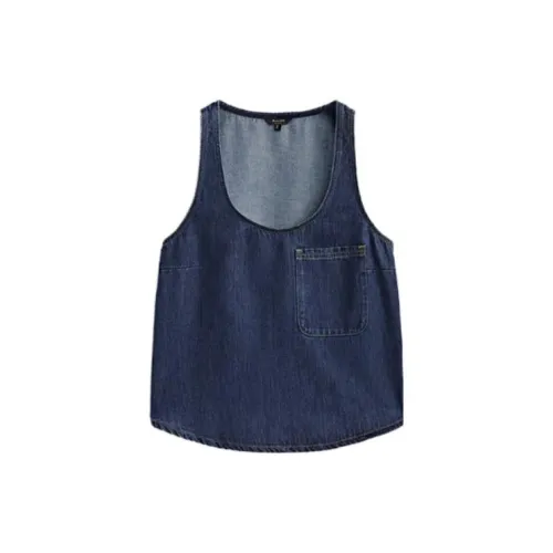 Massimo Dutti Tank Tops Women's Denim Blue