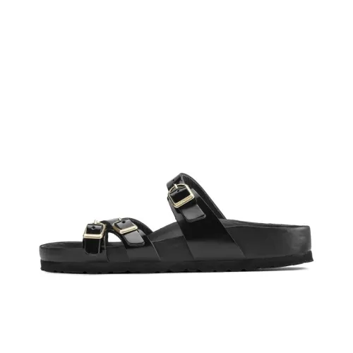 Birkenstock Slide Slippers Women's High Gloss Black