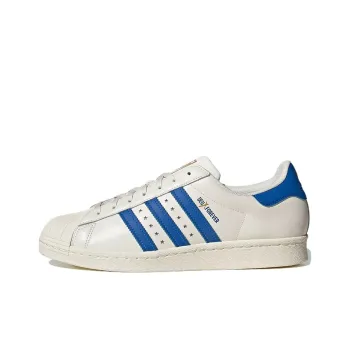 Adidas Originals Superstar 80s Skateboard Shoes Unisex Beige Blue