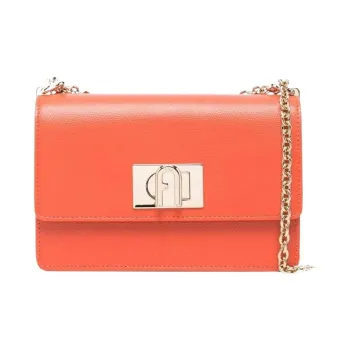 Furla 1927 Collection Calfskin Envelope Bag, Shoulder Bag, Crossbody Bag Mini Women's Orange