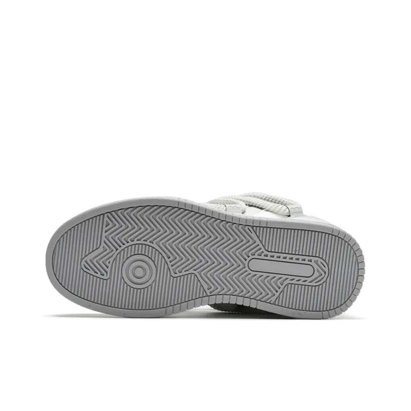 TCELLARS Mid Top Skateboard Shoes Unisex Cream Gray Box Limited Edition-5