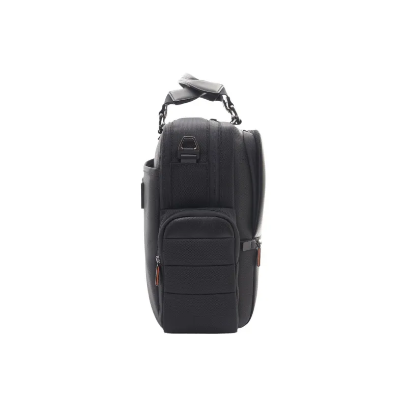 SAMSONITE Nylon And Leather Laptop Bag Handbag Medium Size Men's Black-3