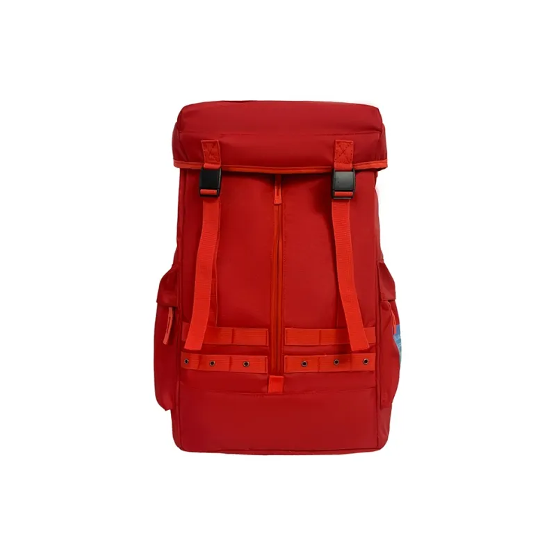 Deli Bear Oxford Backpacks Backpack Large Size Unisex Light Gray/Dark Gray/Red/Black-5