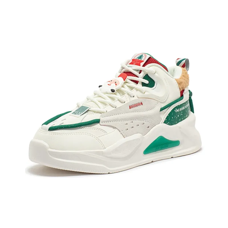 361° Jincheng Warm Low Top Skateboard Shoes Women's Feather White-1