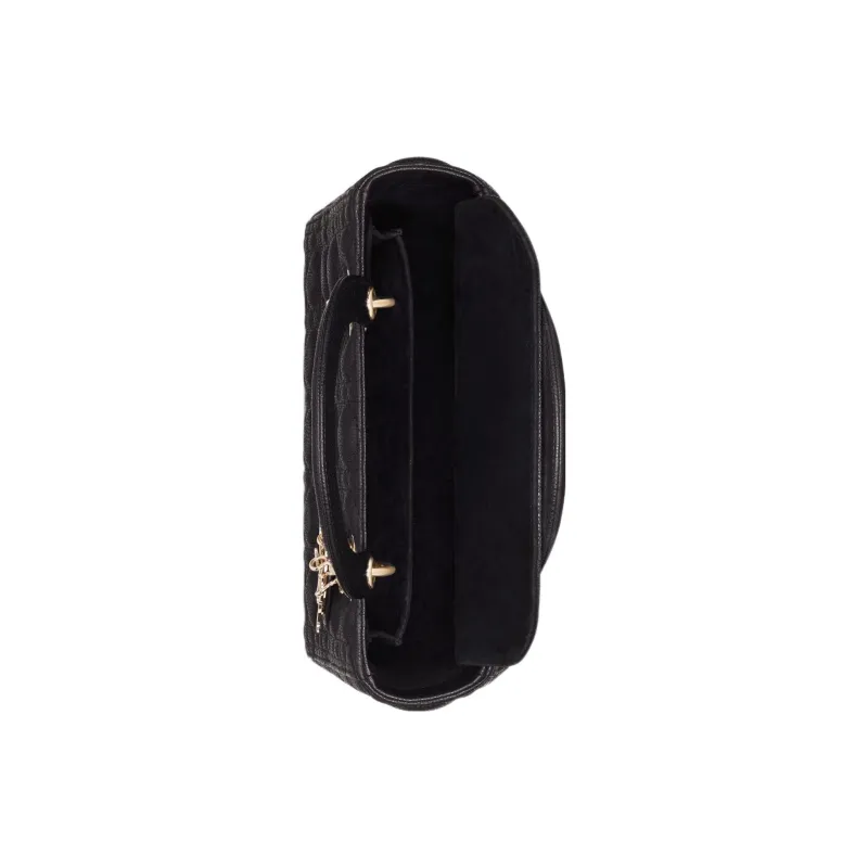 DIOR Lady Dior Grained Calfskin Dior Bag Shoulder Bag Crossbody Bag Handbag Medium Size Women's Black-4